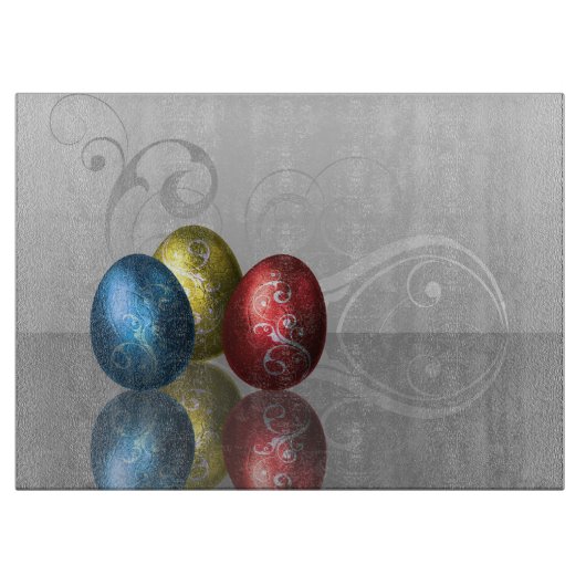 Glamour-Ostereier - Ausschnitt-Brett Schneidebrett (Vorderseite)