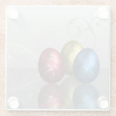 Glamour Ostereier - Untersetzer aus Glas (Rückseite)