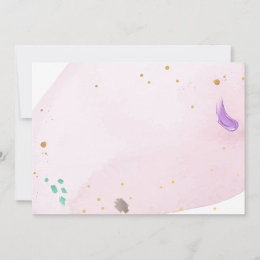 Glamour Party Glitz Glam Wellness-Center Girl Make Einladung (Rückseite)