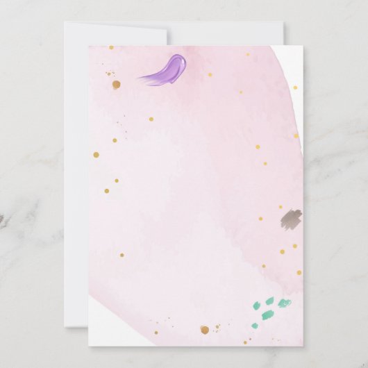 Glamour Party Glitz Glam Wellness-Center Girl Make Einladung (Rückseite)