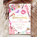 Glamour Party Glitz Glam Wellness-Center Girl Make Einladung<br><div class="desc">Eine tolle Einladung für Ihre Kleinen zum Geburtstag!</div>