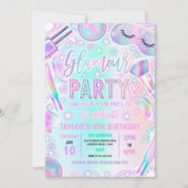 Glamour Party Pastel Wellness-Center Makeup Pamper Einladung (Vorderseite)
