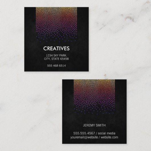 Glamour Pattern Quadratische Visitenkarte (Vorne/Hinten)