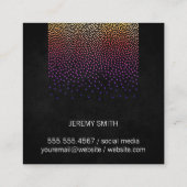 Glamour Pattern Quadratische Visitenkarte (Rückseite)