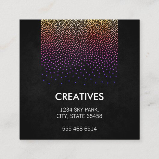 Glamour Pattern Quadratische Visitenkarte (Vorderseite)