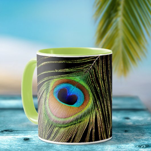 Glamour Peacock Feather Black Tasse