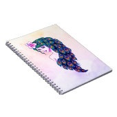 Glamour Peacock Goddess Art Dreamy Notebook Notizblock (Rechte Seite)