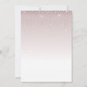 Glamour Pink Diamonds Überraschung Geburtstagspart Einladung (Rückseite)