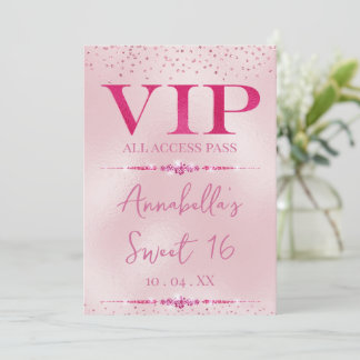 Glamour Pink Diamonds VIP Einladung
