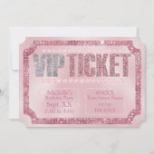 Glamour Pink Diamonds VIP Ticket Einladung (Vorderseite)