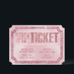Glamour Pink Diamonds VIP Ticket Einladung<br><div class="desc">Diese glamouröse,  individuelle Party Einladung besticht durch ein funkelnd aussehendes Hollywood-Design. Ein Rahmen aus rosa Diamanten bildet den Rahmen der Einladung. Das Wort Ticket wird in einem Glitzer gedruckt,  der VIP in einem silbernen und glänzenden Rautenmuster gedruckt. Der Hintergrund ist ein luxuriöses Imitat-Folie-Design.</div>
