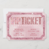 Glamour Pink Diamonds VIP Ticket Einladung (Vorderseite)