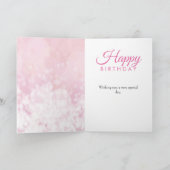 Glamour Pink Glitzer Balloons 70. Geburtstag Karte (Innenseite)