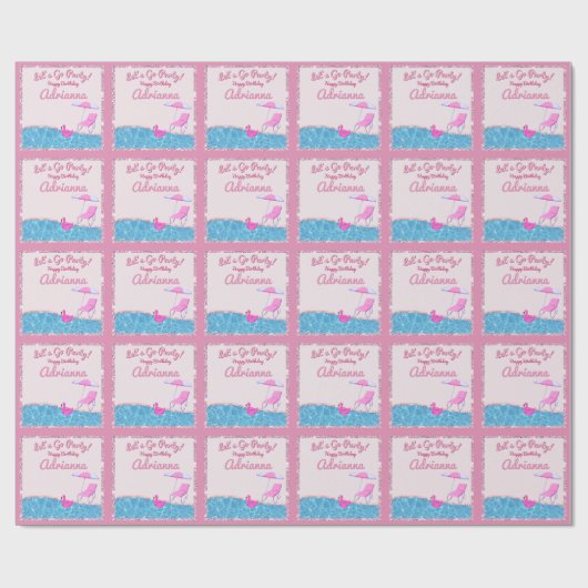 Glamour Pink Glitzer Beach Party Geschenkpapier (Flach)
