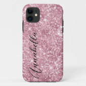 Glamour Pink Glitzer Case-Mate iPhone Hülle (Rückseite)