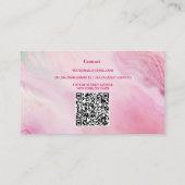 Glamour Pink Glitzer Glam Lippen Visitenkarte (Rückseite)