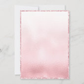 Glamour Pink Glitzer Tiara Quinceañera Geburtstag Einladung (Rückseite)