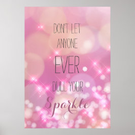 Glamour Pink Glitzern Motivierend Poster