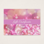 Glamour pink Glitzern | Salon Gift Certificate (Vorderseite)