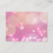 Glamour pink Glitzern Visitenkarte (Rückseite)