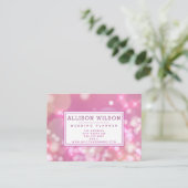 Glamour pink Glitzern Visitenkarte (Stehend Vorderseite)