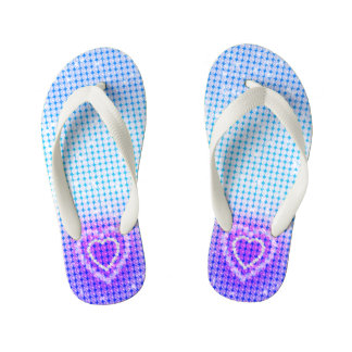 Glamour Purpur Blau Verlauf Kinderbadesandalen