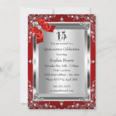 Glamour Quinceanera Einladung (Rückseite)