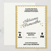 Glamour Quinceañera Goldene Geburtstagsfeier (Vorne/Hinten)