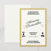 Glamour Quinceañera Goldene Geburtstagsfeier (Vorne/Hinten)