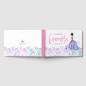 Glamour Quinceanera Pink Dancing Girl Name Datum Gästebuch (Voll)
