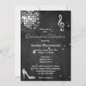 Glamour Quinceñera Diskothek Ball und Sparkone Hee Einladung (Rückseite)