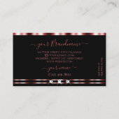 Glamour Red Black Sparkling Diamonds mit Logo Visitenkarte (Rückseite)