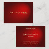 Glamour Red Damask Elegante Berufliche Vorlage Visitenkarte (Vorne/Hinten)