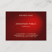 Glamour Red Damask Elegante Berufliche Vorlage Visitenkarte (Rückseite)