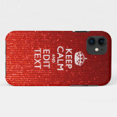 Glamour Red Festive Personalisiert Behaltend Ruhe Case-Mate iPhone Hülle (Rückseite (Horizontal))