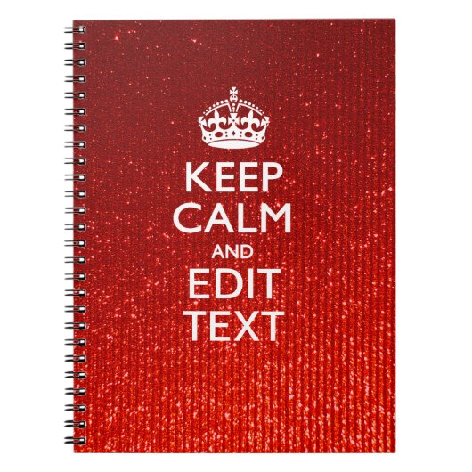 Glamour Red Festive Personalisiert Behaltend Ruhe Notizblock (Vorderseite)