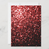 Glamour Red Glitzer Glitzern personalisieren Einladung (Vorderseite)