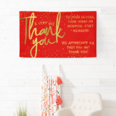 Glamour Red Gold Sehr großer Dank Banner (Insitu)