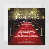 Glamour Red Teppich Graduation Party Einladungen (Vorderseite)