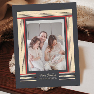 Glamour Ribbon Border African Christmas Feiertagskarte