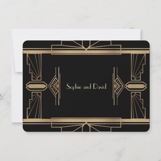 Glamour Roaring 20's Great Save the Date (Rückseite)