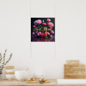 Glamour rosa Blume für die Mama Poster (Küche)