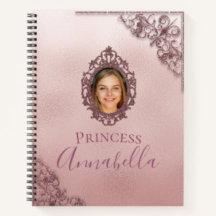 Glamour Rosa Glitzer Foto Frame Mirror Notizblock