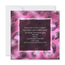 Glamour Rosa Leopard Print Party Einladung