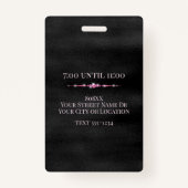 Glamour rosa VIP auf schwarz Ausweis (Rückseite)