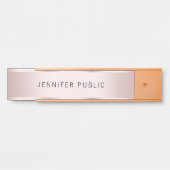 Glamour Rose Gold Elegant Name Home House Türschild (Vorderseite )