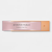 Glamour Rose Gold Elegantes modernes Template Türschild (Vorderseite )