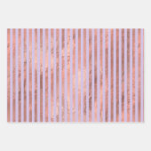 Glamour Rose Gold Foil und Lavendel Muster Geschenkpapier Set (Vorderseite 3)