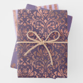 Glamour Rose Gold Foil und Lavendel Muster Geschenkpapier Set (Beispiel)