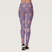 Glamour Rose Gold Found Lavendel Lips Leggings (Rückseite)